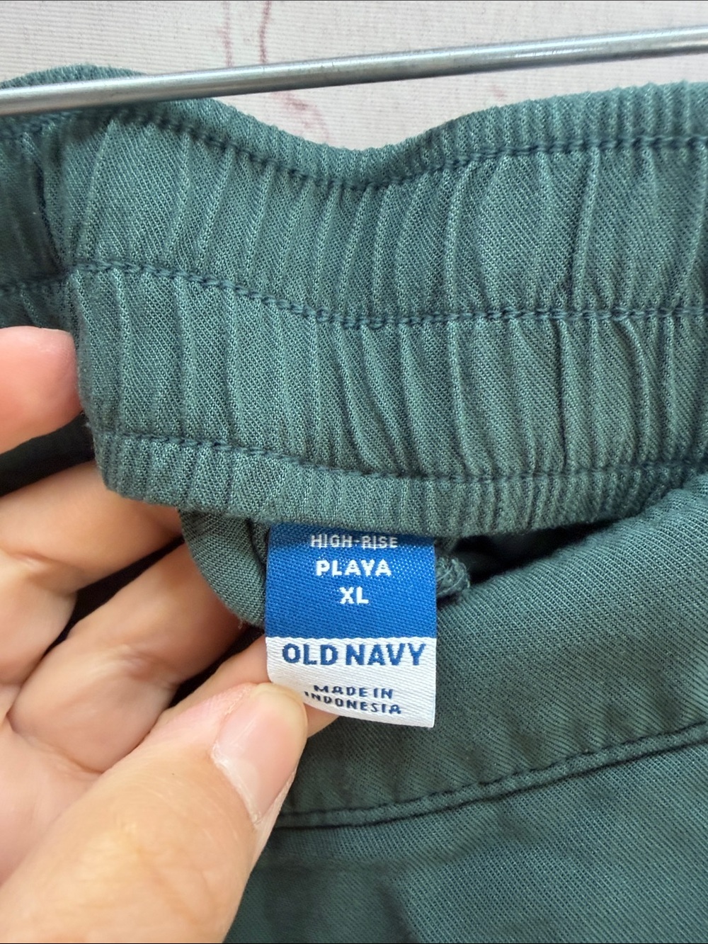 Old Navy Dark Green High-Waist Casual Playa Shorts Woman’s Size XL - Picture 2 of 3